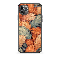 Thumbnail for iPhone 11 Pro Max Autumn Leaves Θήκη από τη Smartfits με σχέδιο στο πίσω μέρος και μαύρο περίβλημα | Smartphone case with colorful back and black bezels by Smartfits