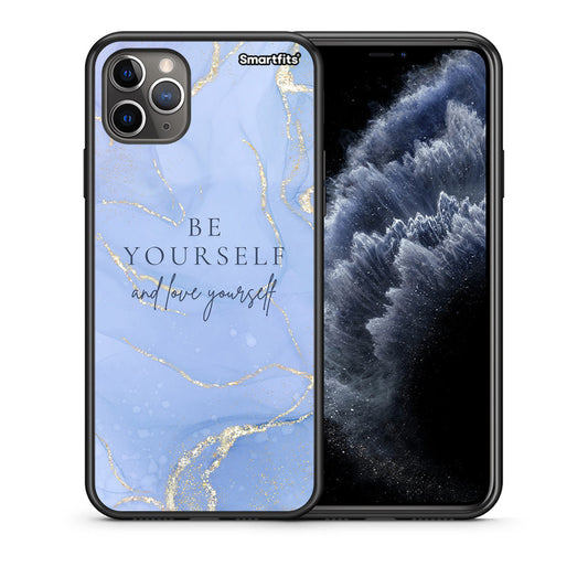 Θήκη iPhone 11 Pro Max Be Yourself από τη Smartfits με σχέδιο στο πίσω μέρος και μαύρο περίβλημα | iPhone 11 Pro Max Be Yourself case with colorful back and black bezels