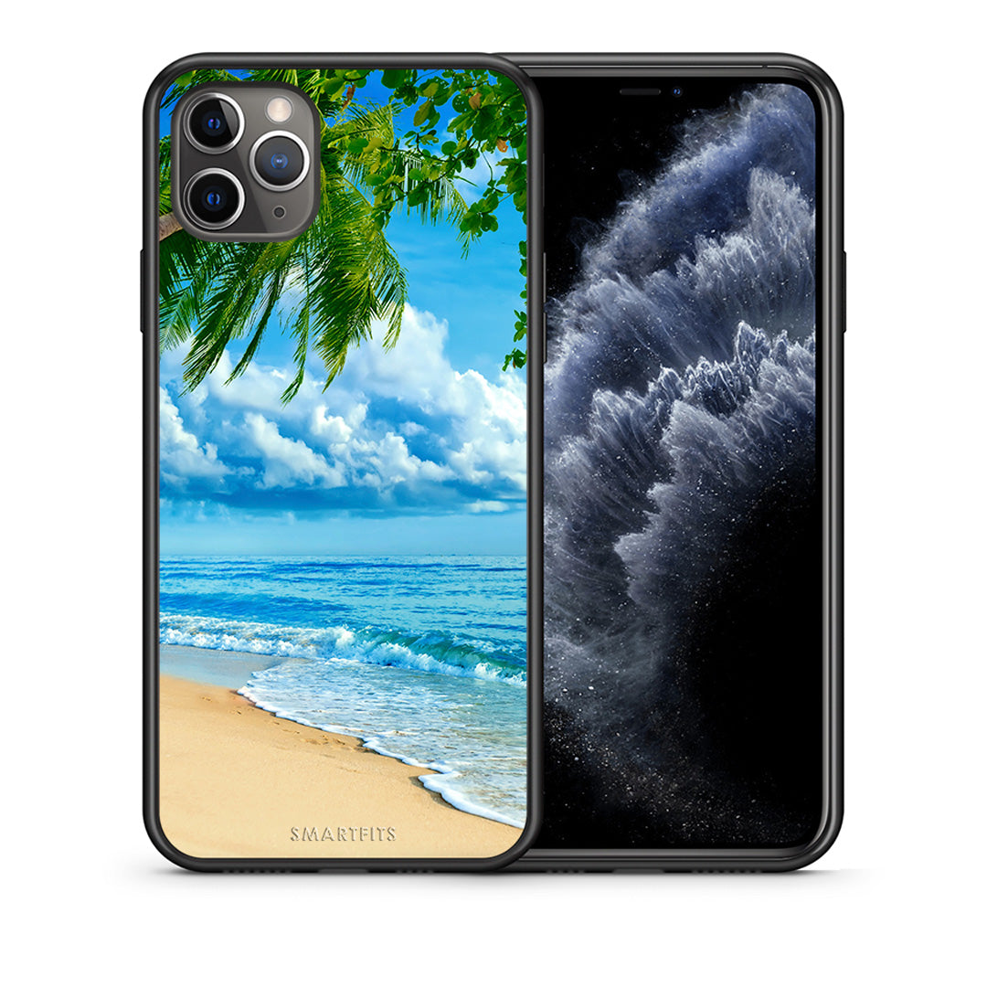 Θήκη iPhone 11 Pro Max Beautiful Beach από τη Smartfits με σχέδιο στο πίσω μέρος και μαύρο περίβλημα | iPhone 11 Pro Max Beautiful Beach case with colorful back and black bezels
