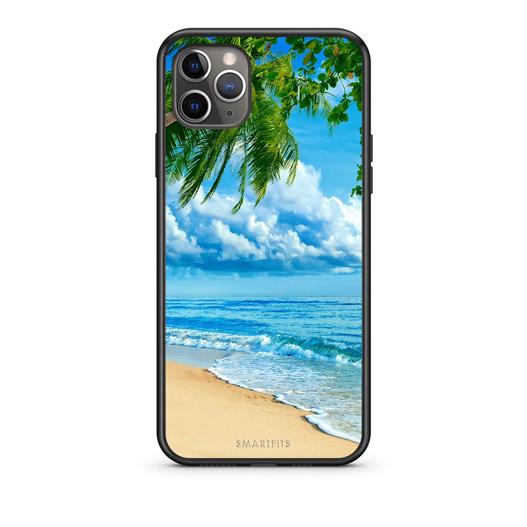 iPhone 11 Pro Max Beautiful Beach θήκη από τη Smartfits με σχέδιο στο πίσω μέρος και μαύρο περίβλημα | Smartphone case with colorful back and black bezels by Smartfits
