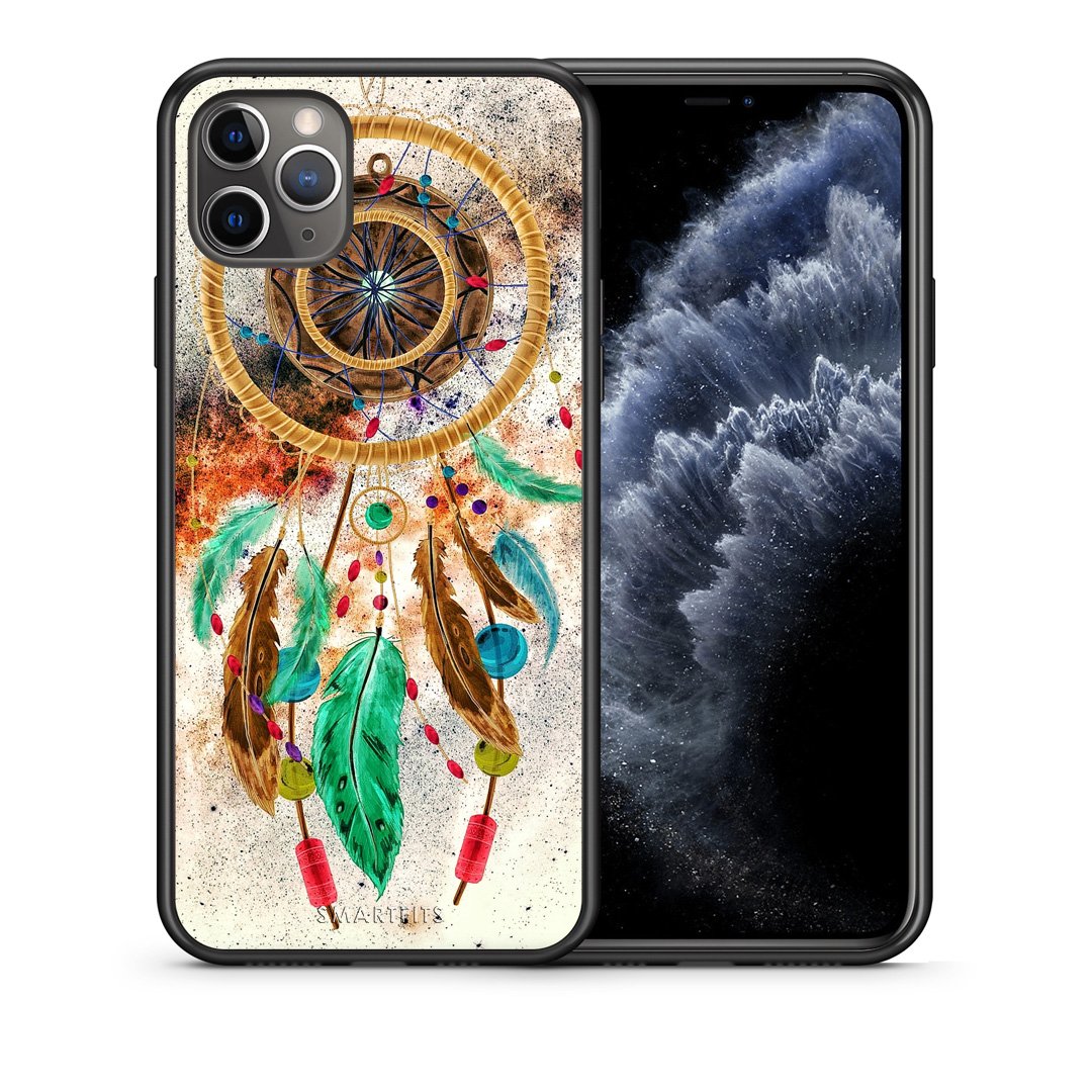 Θήκη iPhone 11 Pro DreamCatcher Boho από τη Smartfits με σχέδιο στο πίσω μέρος και μαύρο περίβλημα | iPhone 11 Pro DreamCatcher Boho case with colorful back and black bezels