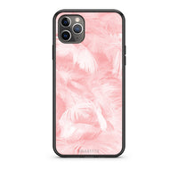 Thumbnail for 33 - iPhone 11 Pro Max  Pink Feather Boho case, cover, bumper