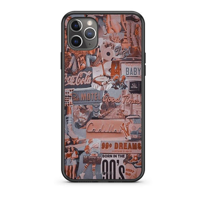 iPhone 11 Pro Born In 90s θήκη από τη Smartfits με σχέδιο στο πίσω μέρος και μαύρο περίβλημα | Smartphone case with colorful back and black bezels by Smartfits