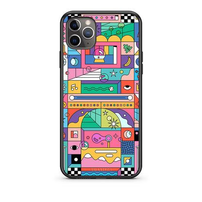 iPhone 11 Pro Max Bubbles Soap θήκη από τη Smartfits με σχέδιο στο πίσω μέρος και μαύρο περίβλημα | Smartphone case with colorful back and black bezels by Smartfits