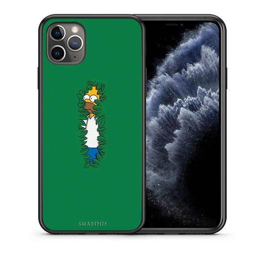 Θήκη Αγίου Βαλεντίνου iPhone 11 Pro Max Bush Man από τη Smartfits με σχέδιο στο πίσω μέρος και μαύρο περίβλημα | iPhone 11 Pro Max Bush Man case with colorful back and black bezels