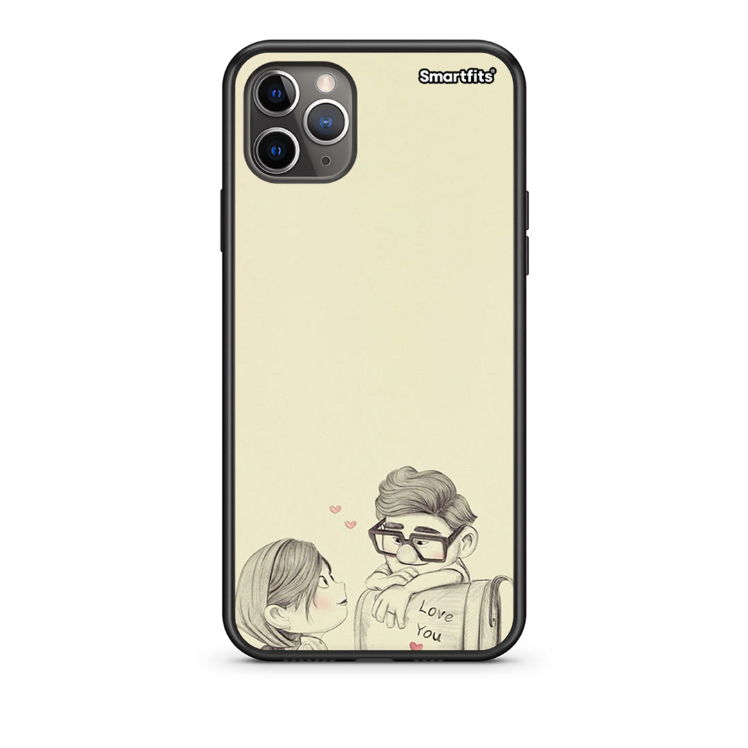 iPhone 11 Pro Carl And Ellie Θήκη από τη Smartfits με σχέδιο στο πίσω μέρος και μαύρο περίβλημα | Smartphone case with colorful back and black bezels by Smartfits