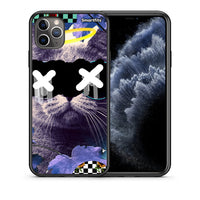 Thumbnail for Θήκη iPhone 11 Pro Max Cat Collage από τη Smartfits με σχέδιο στο πίσω μέρος και μαύρο περίβλημα | iPhone 11 Pro Max Cat Collage case with colorful back and black bezels