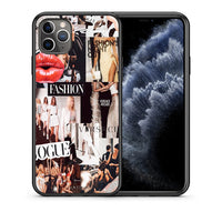 Thumbnail for Θήκη Αγίου Βαλεντίνου iPhone 11 Pro Collage Fashion από τη Smartfits με σχέδιο στο πίσω μέρος και μαύρο περίβλημα | iPhone 11 Pro Collage Fashion case with colorful back and black bezels