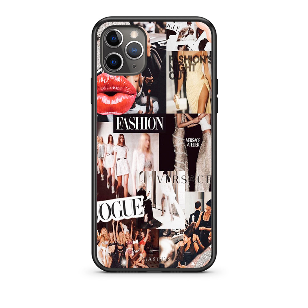 iPhone 11 Pro Collage Fashion Θήκη Αγίου Βαλεντίνου από τη Smartfits με σχέδιο στο πίσω μέρος και μαύρο περίβλημα | Smartphone case with colorful back and black bezels by Smartfits