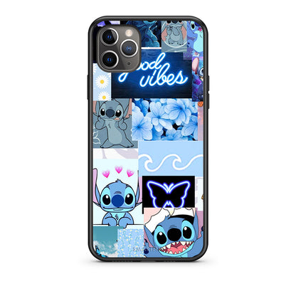 iPhone 11 Pro Collage Good Vibes Θήκη Αγίου Βαλεντίνου από τη Smartfits με σχέδιο στο πίσω μέρος και μαύρο περίβλημα | Smartphone case with colorful back and black bezels by Smartfits