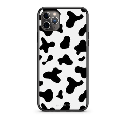 iPhone 11 Pro Max Cow Print θήκη από τη Smartfits με σχέδιο στο πίσω μέρος και μαύρο περίβλημα | Smartphone case with colorful back and black bezels by Smartfits