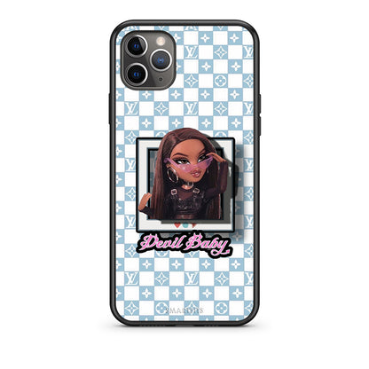 iPhone 11 Pro Max Devil Baby Θήκη Αγίου Βαλεντίνου από τη Smartfits με σχέδιο στο πίσω μέρος και μαύρο περίβλημα | Smartphone case with colorful back and black bezels by Smartfits