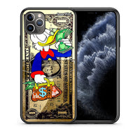 Thumbnail for Θήκη iPhone 11 Pro Max Duck Money από τη Smartfits με σχέδιο στο πίσω μέρος και μαύρο περίβλημα | iPhone 11 Pro Max Duck Money case with colorful back and black bezels