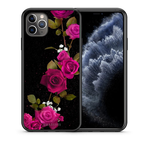Θήκη iPhone 11 Pro Red Roses Flower από τη Smartfits με σχέδιο στο πίσω μέρος και μαύρο περίβλημα | iPhone 11 Pro Red Roses Flower case with colorful back and black bezels