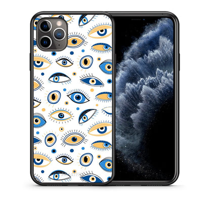 Θήκη iPhone 11 Pro Max Ftou Ftou από τη Smartfits με σχέδιο στο πίσω μέρος και μαύρο περίβλημα | iPhone 11 Pro Max Ftou Ftou case with colorful back and black bezels