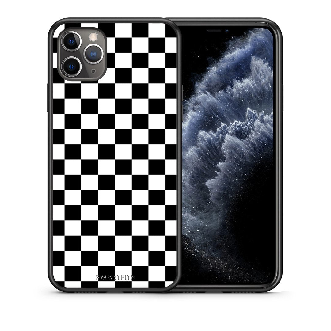 Θήκη iPhone 11 Pro Squares Geometric από τη Smartfits με σχέδιο στο πίσω μέρος και μαύρο περίβλημα | iPhone 11 Pro Squares Geometric case with colorful back and black bezels