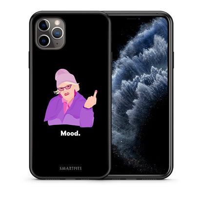 Θήκη iPhone 11 Pro Max Grandma Mood Black από τη Smartfits με σχέδιο στο πίσω μέρος και μαύρο περίβλημα | iPhone 11 Pro Max Grandma Mood Black case with colorful back and black bezels