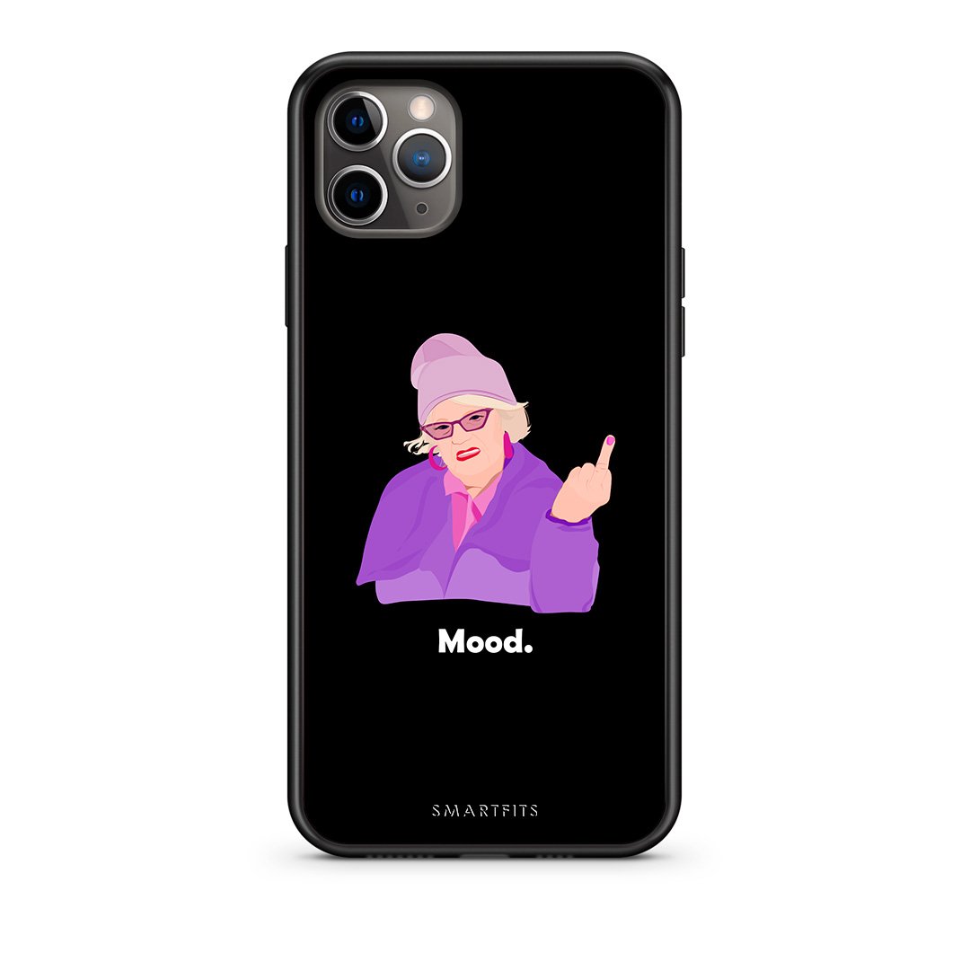 iPhone 11 Pro Max Grandma Mood Black θήκη από τη Smartfits με σχέδιο στο πίσω μέρος και μαύρο περίβλημα | Smartphone case with colorful back and black bezels by Smartfits