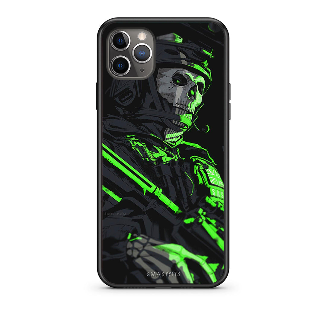 iPhone 11 Pro Green Soldier Θήκη Αγίου Βαλεντίνου από τη Smartfits με σχέδιο στο πίσω μέρος και μαύρο περίβλημα | Smartphone case with colorful back and black bezels by Smartfits