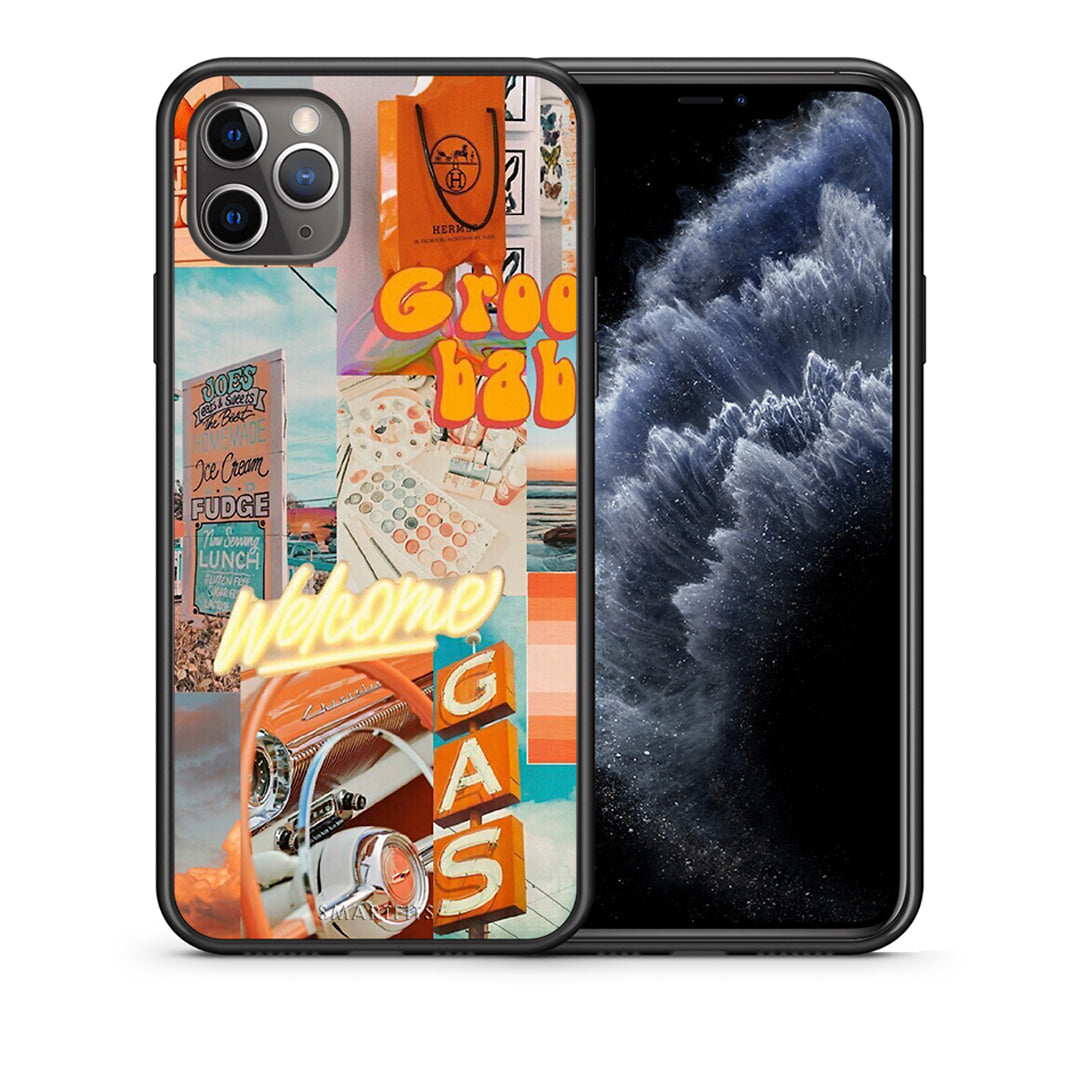 Θήκη Αγίου Βαλεντίνου iPhone 11 Pro Max Groovy Babe από τη Smartfits με σχέδιο στο πίσω μέρος και μαύρο περίβλημα | iPhone 11 Pro Max Groovy Babe case with colorful back and black bezels
