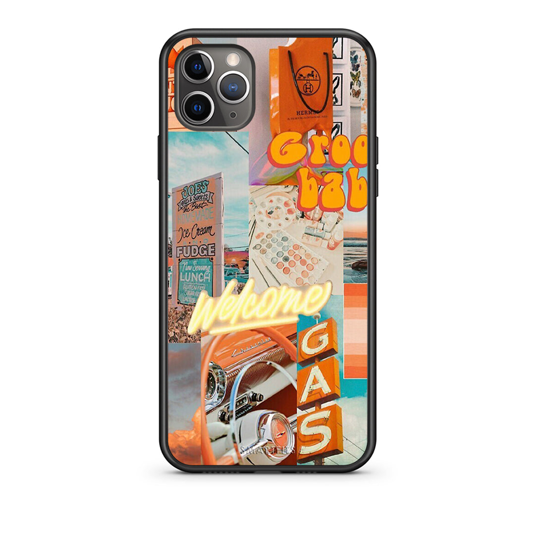 iPhone 11 Pro Max Groovy Babe Θήκη Αγίου Βαλεντίνου από τη Smartfits με σχέδιο στο πίσω μέρος και μαύρο περίβλημα | Smartphone case with colorful back and black bezels by Smartfits