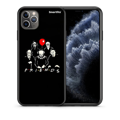 Θήκη iPhone 11 Pro Max Halloween Friends από τη Smartfits με σχέδιο στο πίσω μέρος και μαύρο περίβλημα | iPhone 11 Pro Max Halloween Friends case with colorful back and black bezels