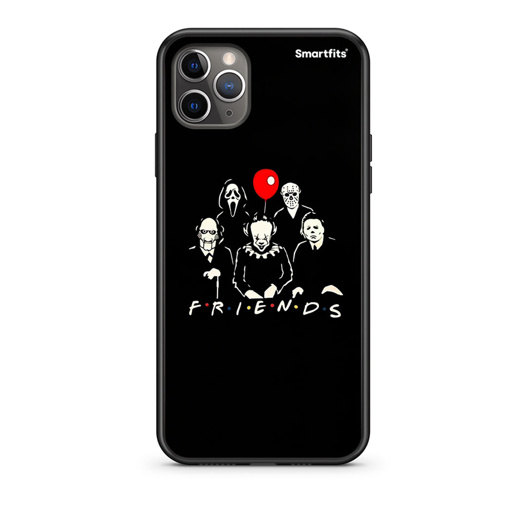 iPhone 11 Pro Max Halloween Friends Θήκη από τη Smartfits με σχέδιο στο πίσω μέρος και μαύρο περίβλημα | Smartphone case with colorful back and black bezels by Smartfits