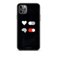Thumbnail for iPhone 11 Pro Max Heart Vs Brain Θήκη Αγίου Βαλεντίνου από τη Smartfits με σχέδιο στο πίσω μέρος και μαύρο περίβλημα | Smartphone case with colorful back and black bezels by Smartfits