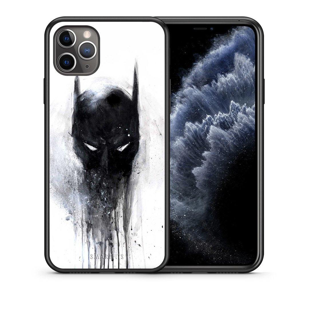 Θήκη iPhone 11 Pro Max Paint Bat Hero από τη Smartfits με σχέδιο στο πίσω μέρος και μαύρο περίβλημα | iPhone 11 Pro Max Paint Bat Hero case with colorful back and black bezels
