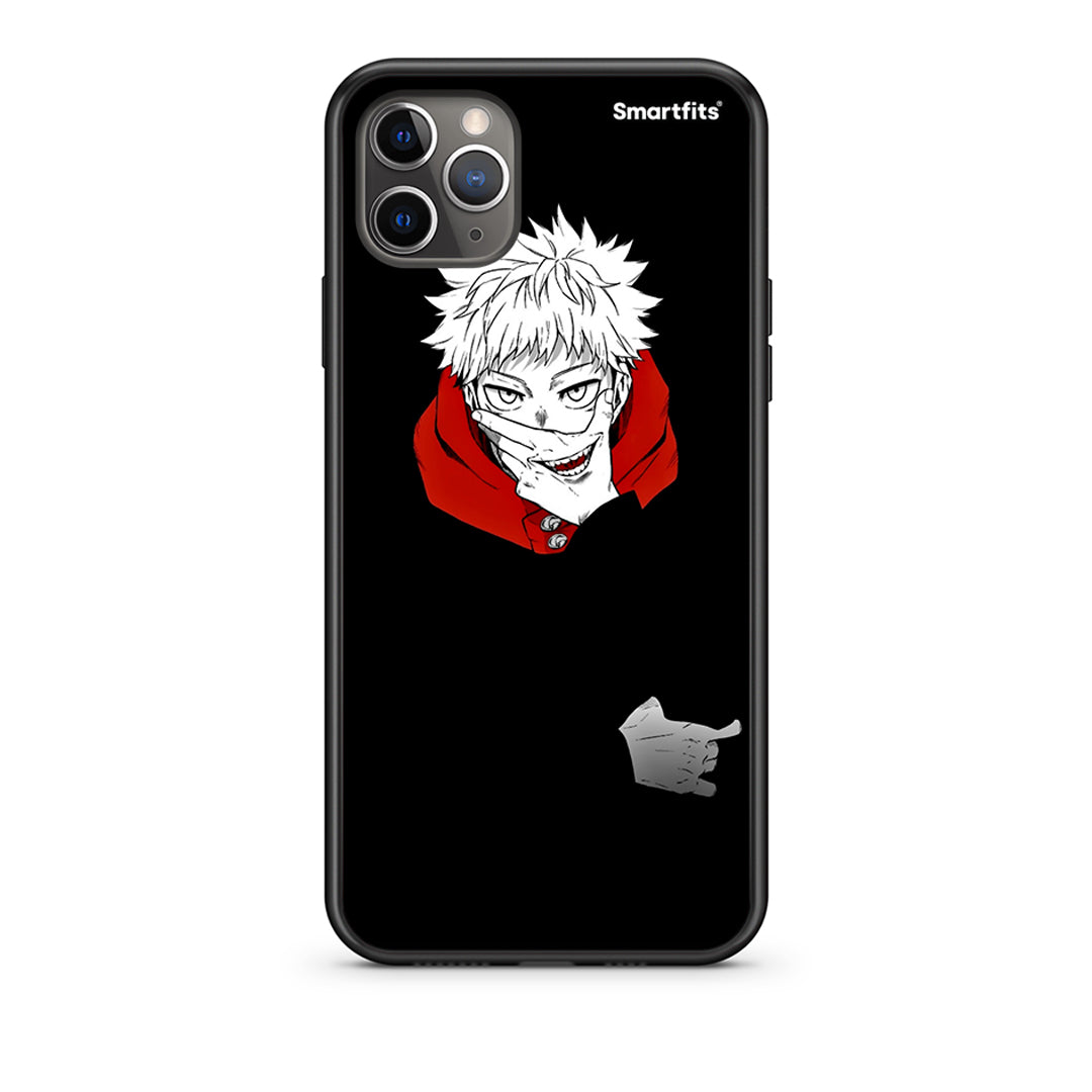 iPhone 11 Pro Itadori Anime Θήκη από τη Smartfits με σχέδιο στο πίσω μέρος και μαύρο περίβλημα | Smartphone case with colorful back and black bezels by Smartfits
