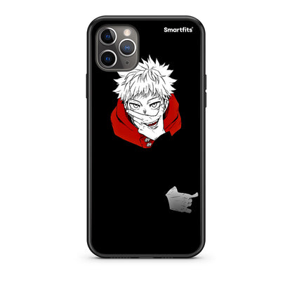 iPhone 11 Pro Itadori Anime Θήκη από τη Smartfits με σχέδιο στο πίσω μέρος και μαύρο περίβλημα | Smartphone case with colorful back and black bezels by Smartfits