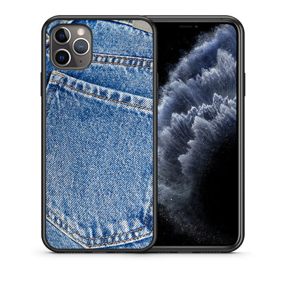 Θήκη iPhone 11 Pro Max Jeans Pocket από τη Smartfits με σχέδιο στο πίσω μέρος και μαύρο περίβλημα | iPhone 11 Pro Max Jeans Pocket case with colorful back and black bezels