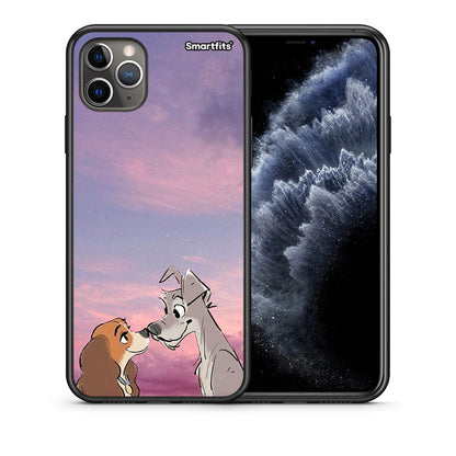 Θήκη iPhone 11 Pro Max Lady And Tramp από τη Smartfits με σχέδιο στο πίσω μέρος και μαύρο περίβλημα | iPhone 11 Pro Max Lady And Tramp case with colorful back and black bezels