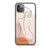 Thumbnail for iPhone 11 Pro LineArt Woman θήκη από τη Smartfits με σχέδιο στο πίσω μέρος και μαύρο περίβλημα | Smartphone case with colorful back and black bezels by Smartfits