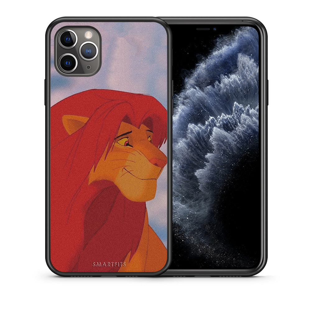 Θήκη Αγίου Βαλεντίνου iPhone 11 Pro Lion Love 1 από τη Smartfits με σχέδιο στο πίσω μέρος και μαύρο περίβλημα | iPhone 11 Pro Lion Love 1 case with colorful back and black bezels