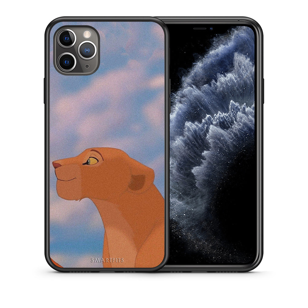 Θήκη Αγίου Βαλεντίνου iPhone 11 Pro Lion Love 2 από τη Smartfits με σχέδιο στο πίσω μέρος και μαύρο περίβλημα | iPhone 11 Pro Lion Love 2 case with colorful back and black bezels