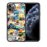 Thumbnail for Θήκη iPhone 11 Pro Max Live To Travel από τη Smartfits με σχέδιο στο πίσω μέρος και μαύρο περίβλημα | iPhone 11 Pro Max Live To Travel case with colorful back and black bezels