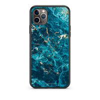 Thumbnail for iPhone 11 Pro Marble Blue θήκη από τη Smartfits με σχέδιο στο πίσω μέρος και μαύρο περίβλημα | Smartphone case with colorful back and black bezels by Smartfits