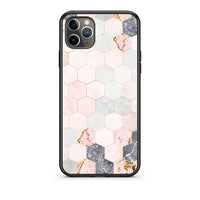 Thumbnail for 4 - iPhone 11 Pro Hexagon Pink Marble case, cover, bumper
