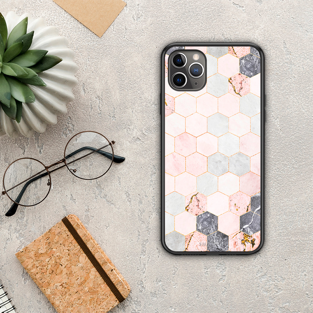 Marble Hexagon Pink - iPhone 11 Pro θήκη