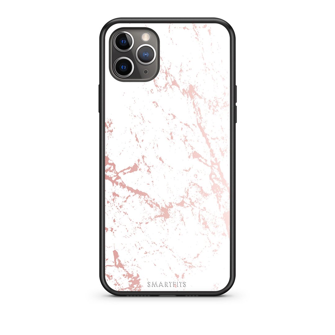 116 - iPhone 11 Pro Max  Pink Splash Marble case, cover, bumper