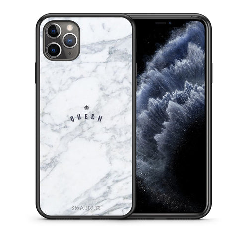 Θήκη iPhone 11 Pro Max Queen Marble από τη Smartfits με σχέδιο στο πίσω μέρος και μαύρο περίβλημα | iPhone 11 Pro Max Queen Marble case with colorful back and black bezels