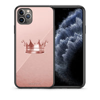 Thumbnail for Θήκη iPhone 11 Pro Crown Minimal από τη Smartfits με σχέδιο στο πίσω μέρος και μαύρο περίβλημα | iPhone 11 Pro Crown Minimal case with colorful back and black bezels