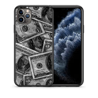 Thumbnail for Θήκη iPhone 11 Pro Max Money Dollars από τη Smartfits με σχέδιο στο πίσω μέρος και μαύρο περίβλημα | iPhone 11 Pro Max Money Dollars case with colorful back and black bezels