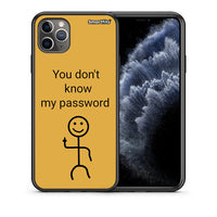 Thumbnail for Θήκη iPhone 11 Pro Max My Password από τη Smartfits με σχέδιο στο πίσω μέρος και μαύρο περίβλημα | iPhone 11 Pro Max My Password case with colorful back and black bezels