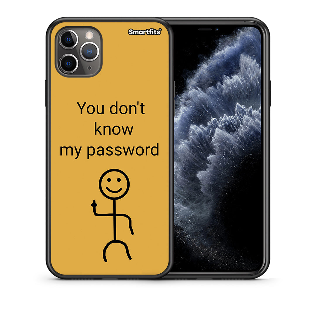 Θήκη iPhone 11 Pro My Password από τη Smartfits με σχέδιο στο πίσω μέρος και μαύρο περίβλημα | iPhone 11 Pro My Password case with colorful back and black bezels