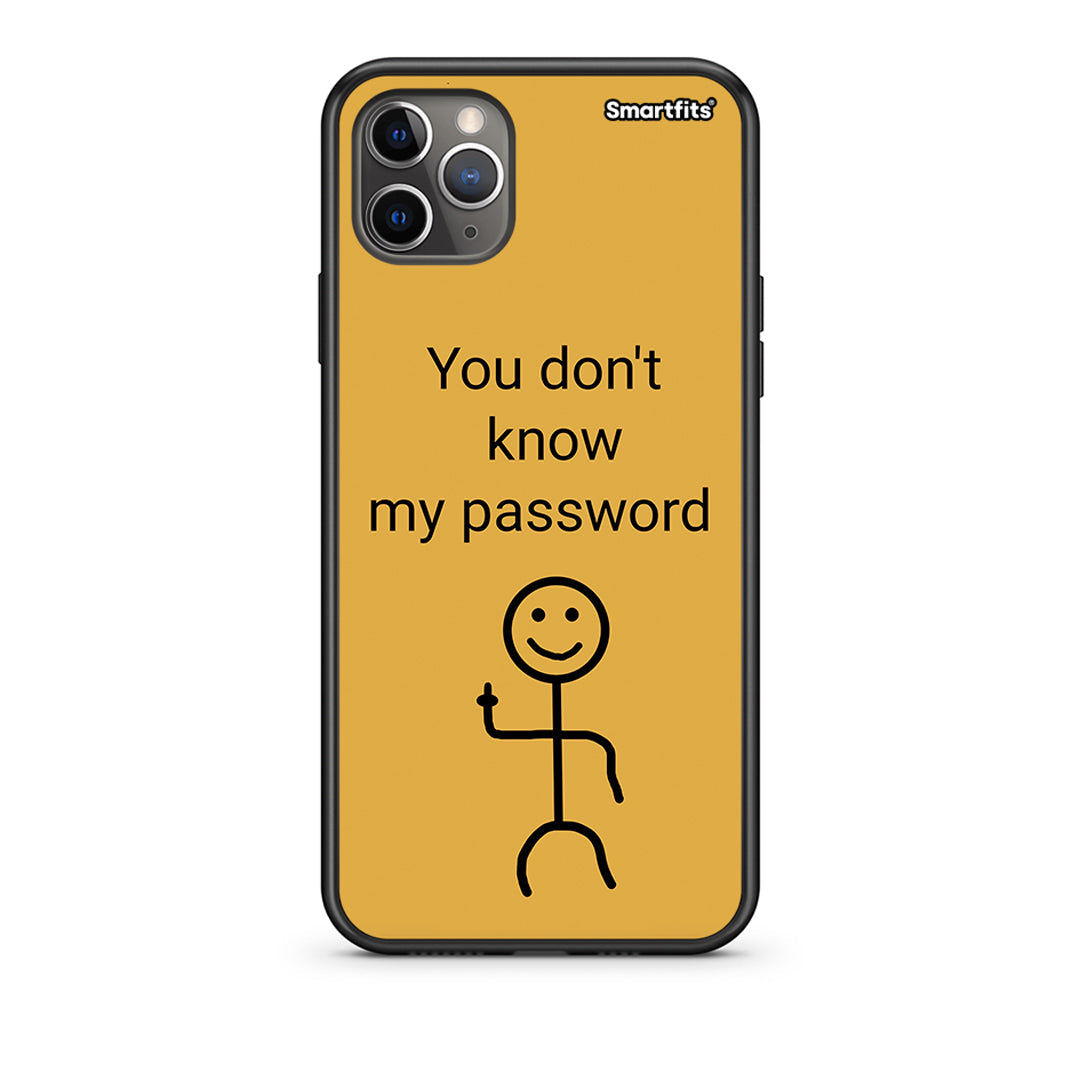 iPhone 11 Pro Max My Password Θήκη από τη Smartfits με σχέδιο στο πίσω μέρος και μαύρο περίβλημα | Smartphone case with colorful back and black bezels by Smartfits