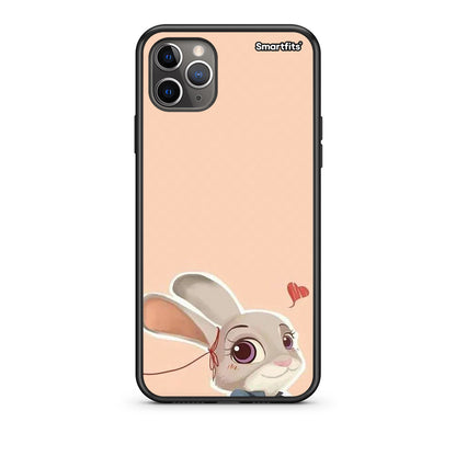 iPhone 11 Pro Max Nick Wilde And Judy Hopps Love 2 Θήκη από τη Smartfits με σχέδιο στο πίσω μέρος και μαύρο περίβλημα | Smartphone case with colorful back and black bezels by Smartfits