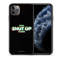 Thumbnail for Θήκη iPhone 11 Pro OMG ShutUp από τη Smartfits με σχέδιο στο πίσω μέρος και μαύρο περίβλημα | iPhone 11 Pro OMG ShutUp case with colorful back and black bezels
