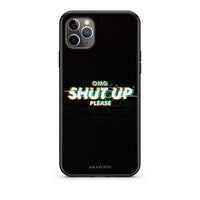 Thumbnail for iPhone 11 Pro Max OMG ShutUp θήκη από τη Smartfits με σχέδιο στο πίσω μέρος και μαύρο περίβλημα | Smartphone case with colorful back and black bezels by Smartfits